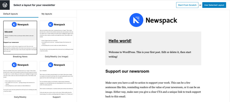 Newspack Newsletters WordPress Plugin
