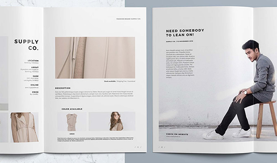 Clean Free InDesign Lookbook Template