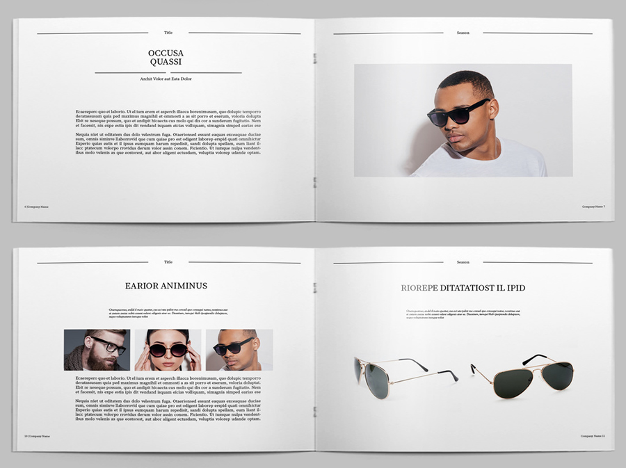 Fashion Lookbook Layout Free InDesign Template