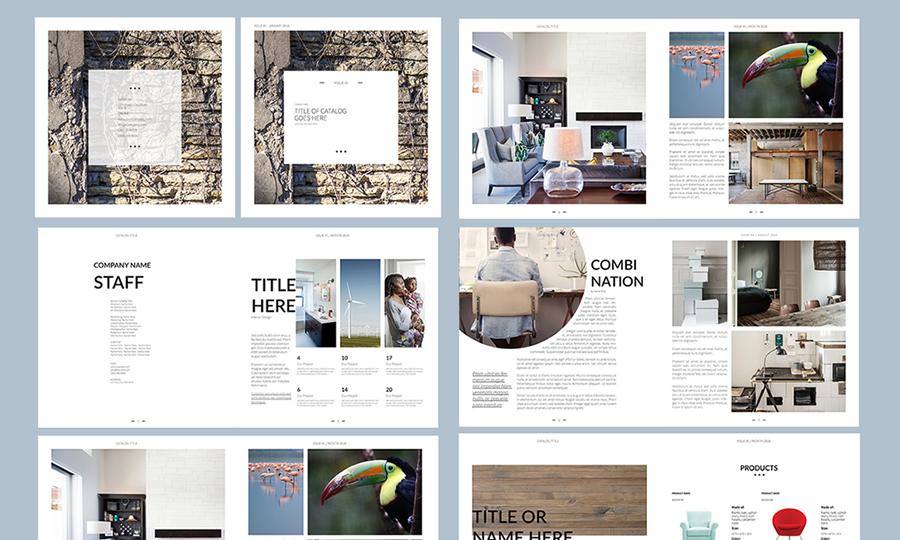 Square  Product Catalog Template Adobe InDesign Free to Download