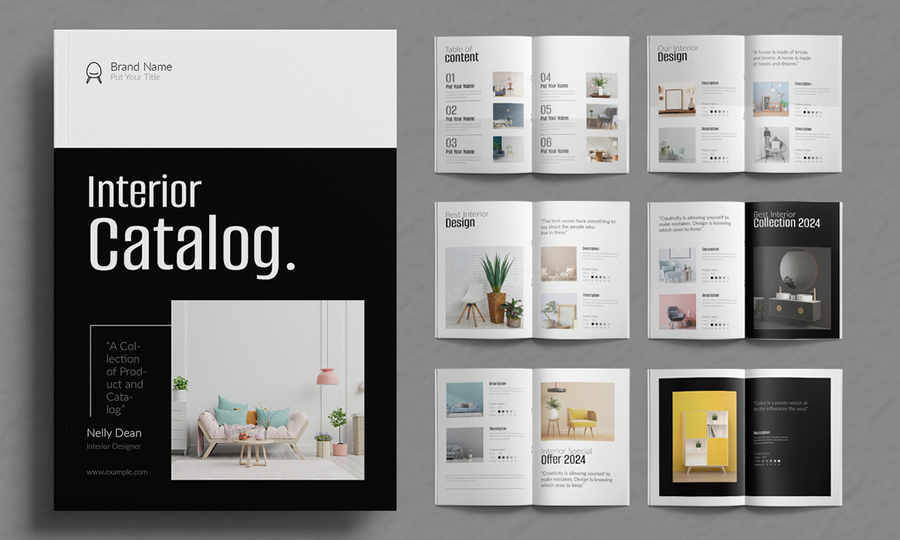 Interior Design Product Catalog Template Adobe InDesign Free to Download