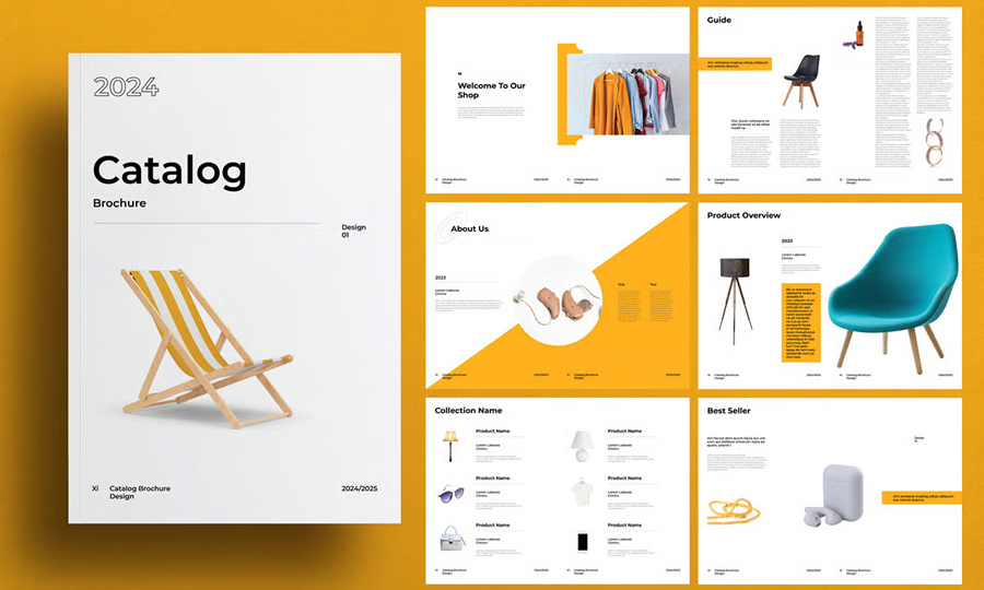 Minimal Professional Product Catalog Template Adobe InDesign