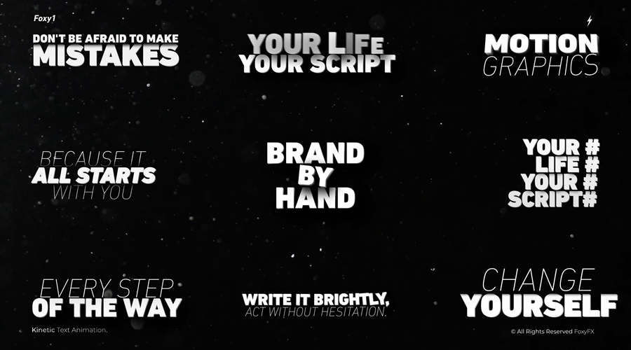 Kinetic Text Animation Preset MOGRT Video Template Premiere Pro