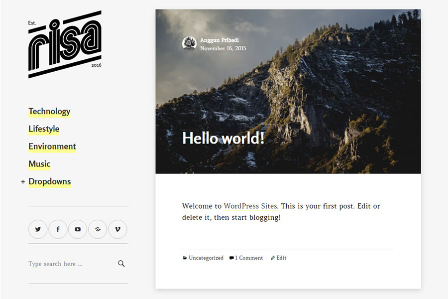  wordpress theme personal blog blogger blogging