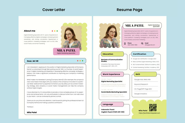 Digital Marketing Resume CV Template Microsoft Word