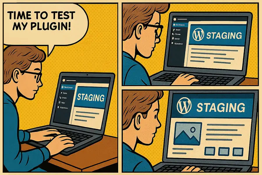 A WordPress testing environment is a safe place to check your plugin.