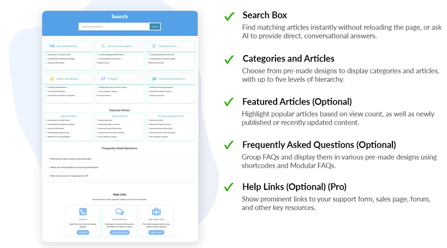 Knowledge Base for Documents & FAQs WordPress Customer Support Plugin