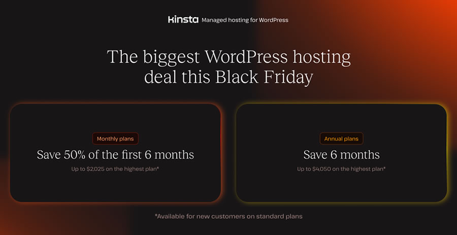 Kinsta WordPress Hosting Black Friday Deal