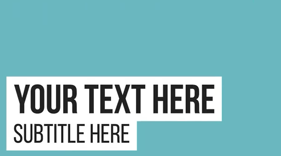 Basic Animated Titles Free After Effects Template