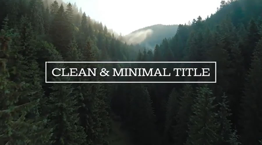 Clean & Simple Titles Free After Effects Template