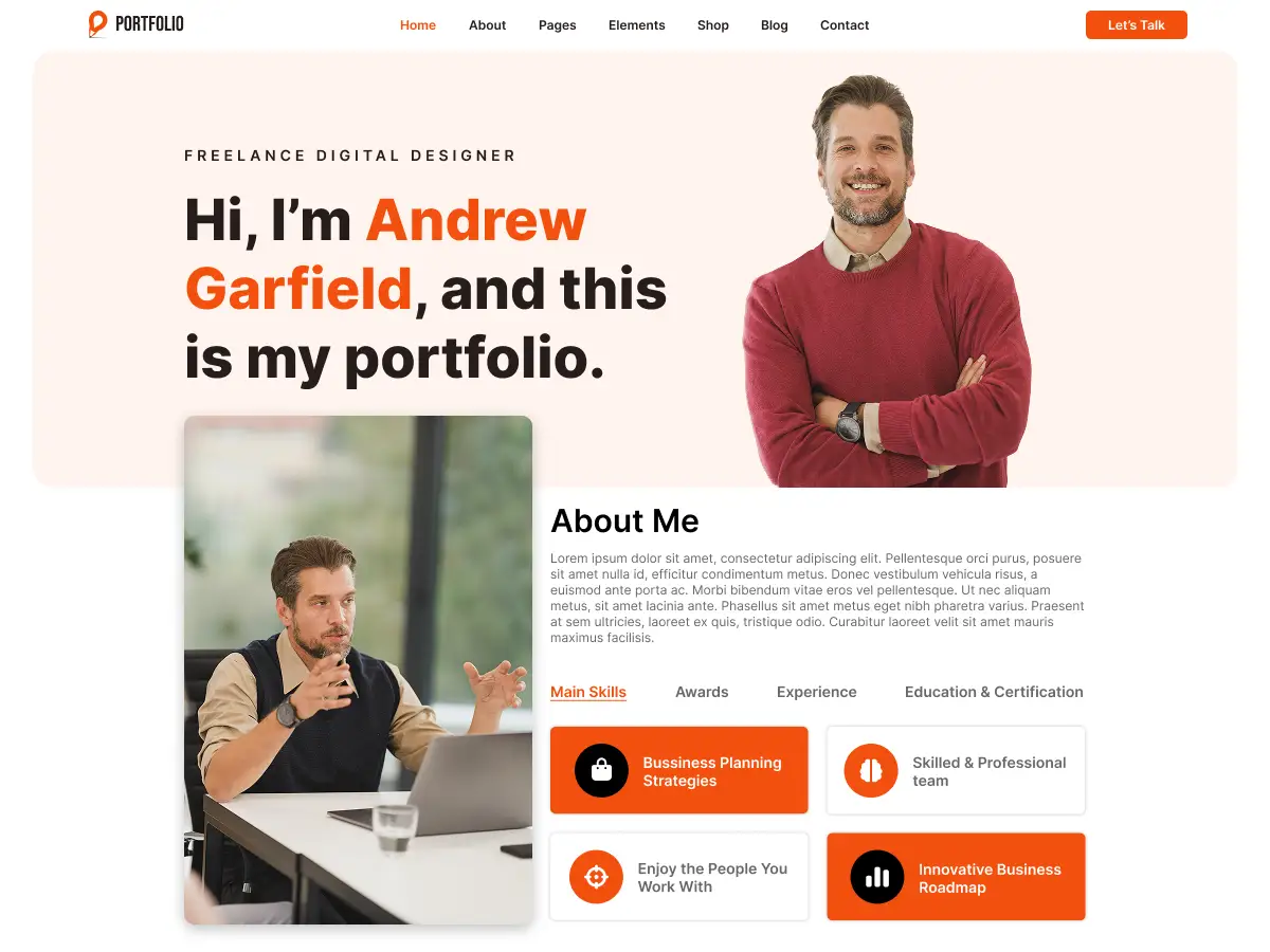 FSE Portfolio WordPress theme