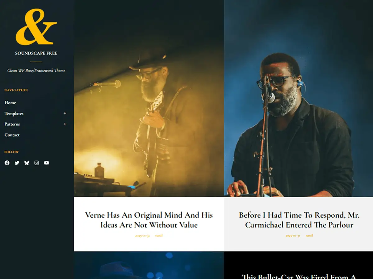 Soundscape WordPress theme