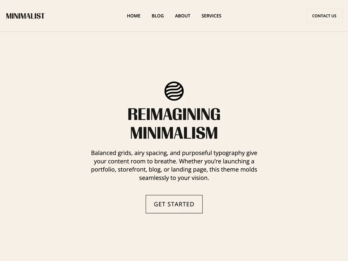 Creative Minimalist WordPress theme