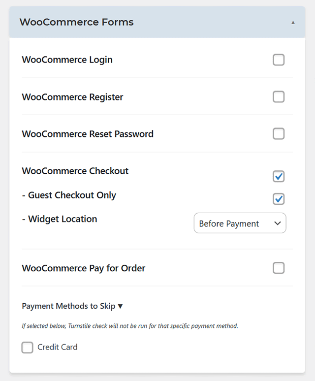 You can protect various aspects of your WooCommerce shop with Cloudflare Turnstile.