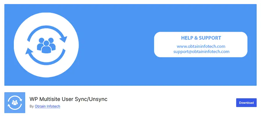 WP Multisite User Sync/Unsync WordPress Plugin