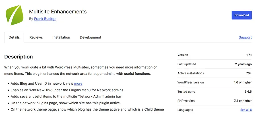 Multisite Enhancements WordPress Plugin