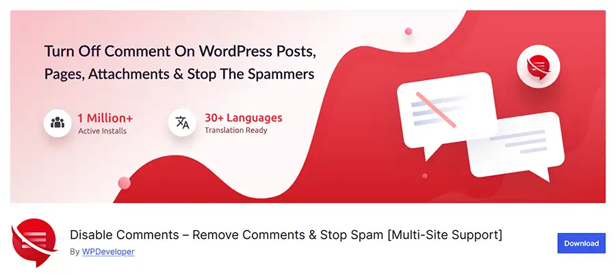 Disable Comments WordPress Plugin