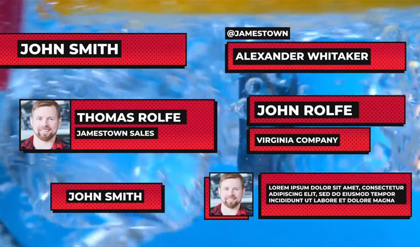 Streaming Cartoon-Style Lower Thirds Motion Graphics Templates for Premiere Pro Free