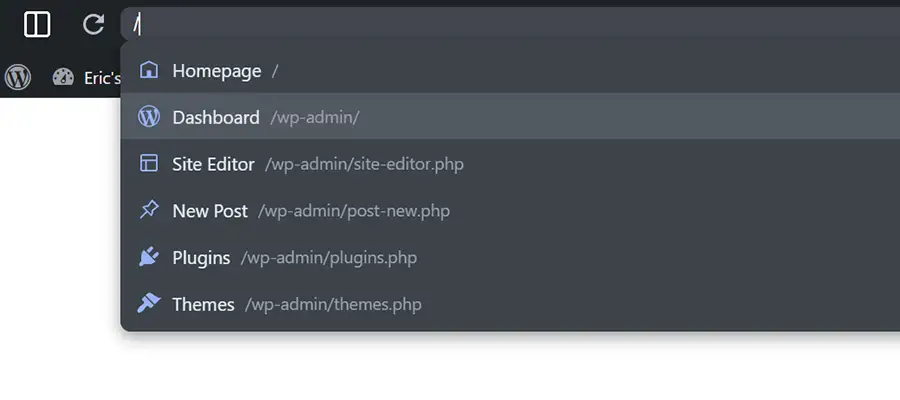 Navigating to the My WordPress dashboard