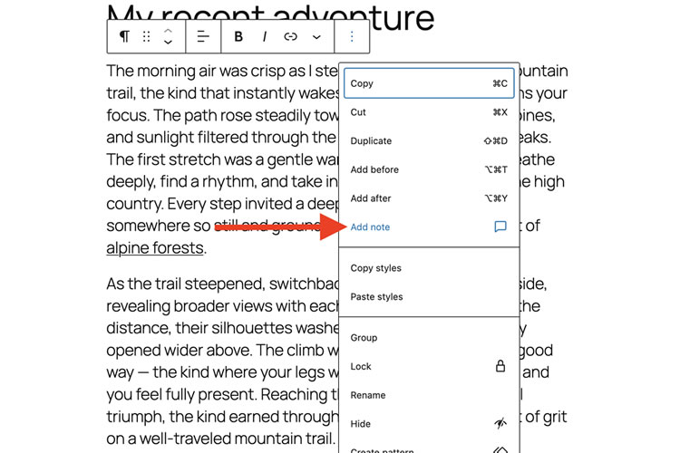Quick Tip: How To Use WordPress Block Notes