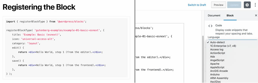 Syntax-Highlighting Code Block WordPress Plugin
