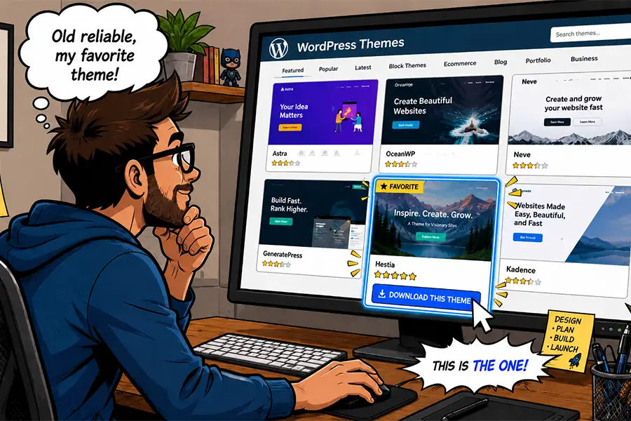Using a trusted theme means you have one less thing to worry about.
