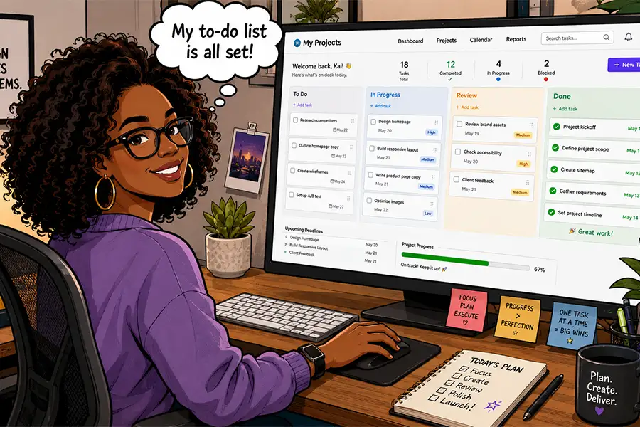 A project management app will help you keep track of deadlines.